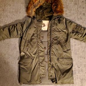 Winter jacket by Denim& Supply by Ralph Lauren size L green color